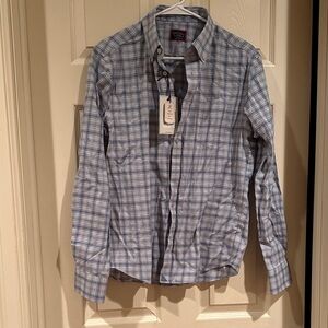 UNTUCKit Light Blue Checkered Casual Shirt